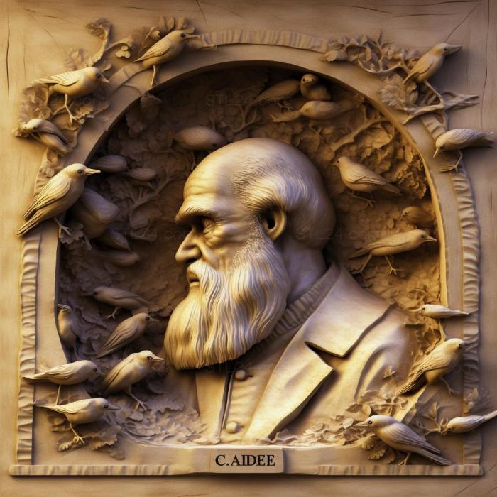 Famous (Charles Darwin 2, 3DFMS_6529) 3D models for cnc